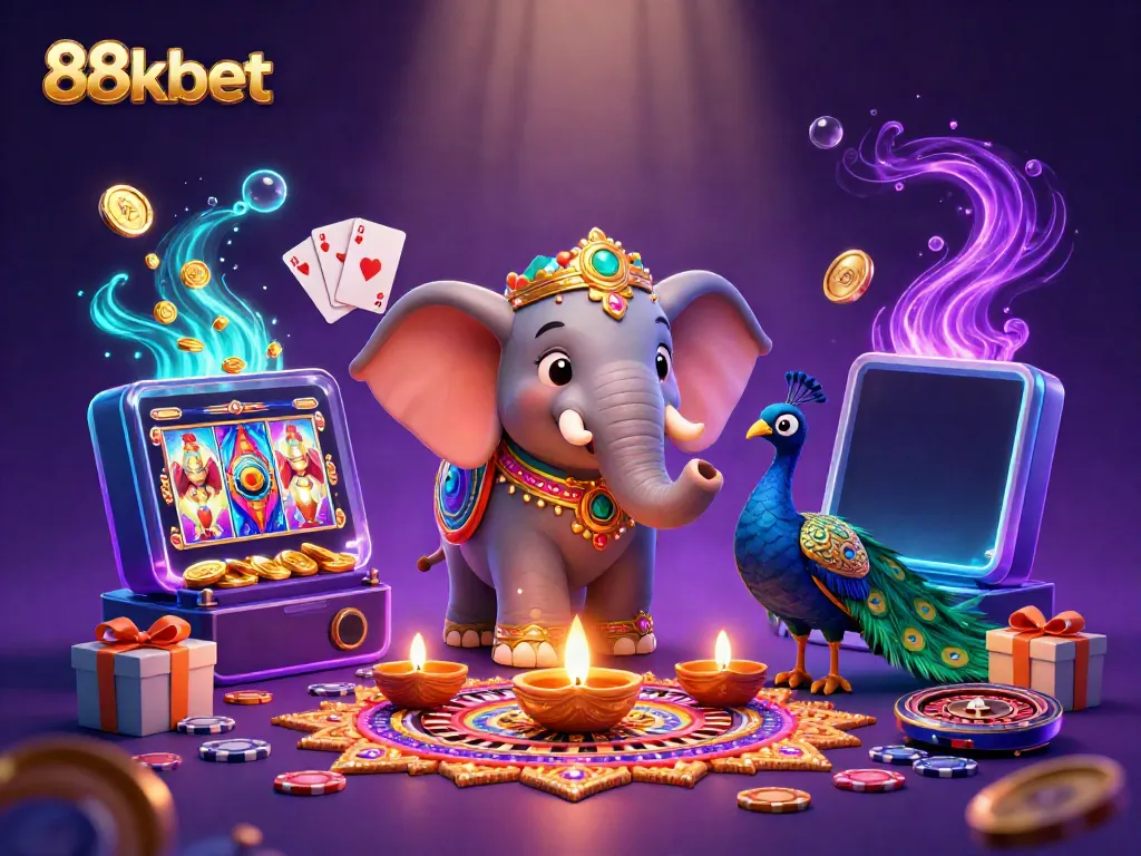 Experience the excitement of 88kbet in an ultra-detailed 3D rendering showcasing vibrant characters and dynamic gaming elements.
